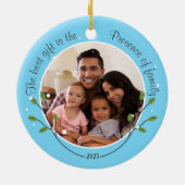 贈最高のり物は家族の写真カスタマイズです セラミックオーナメント (裏面)