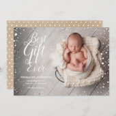 贈最高のり物常ベビークリスマス冬の発表 シーズンカード (正面/裏面)