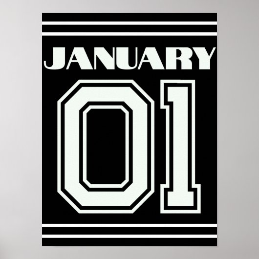 贈最高のり物誕生日1月1日ポスター ポスター (正面)