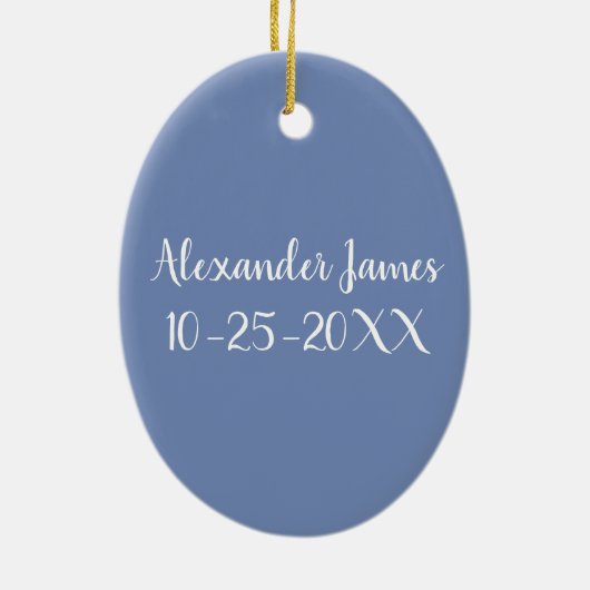 贈生まれたばかりのり物マドンナと子 セラミックオーナメント (裏面)