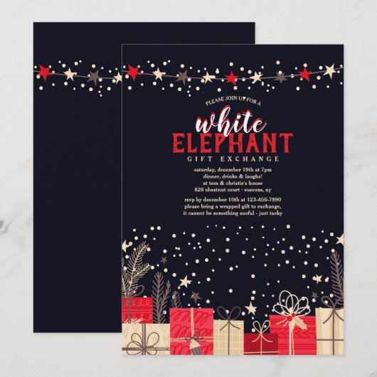 贈答品交換招待状 招待状 (正面/裏面)