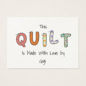 贈答用の囲いで作ったこのキルト (正面)