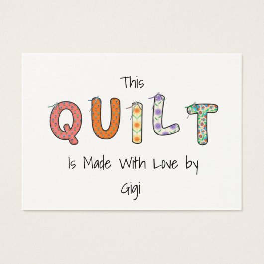 贈答用の囲いで作ったこのキルト (正面)