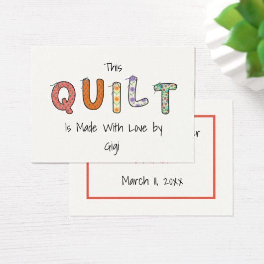 贈答用の囲いで作ったこのキルト (デスク)