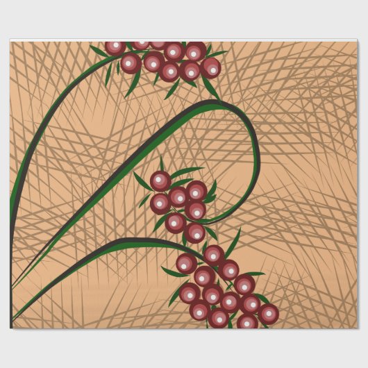 贈答用ラッピング紙とベリーパターン ラッピングペーパー (フラット)