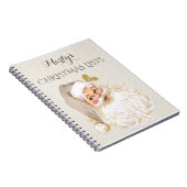 贈答用図書をするヴィンテージビクトリアンなサンタクロース ノートブック (右側)