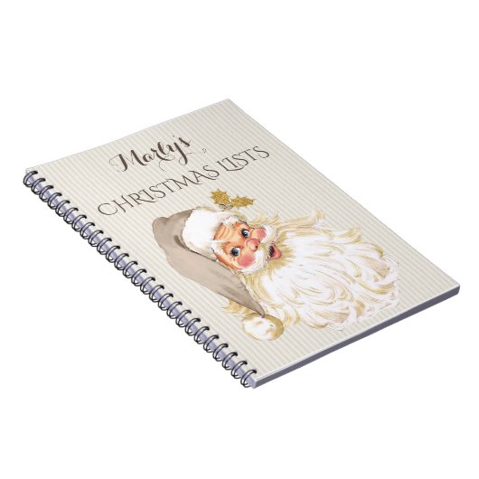 贈答用図書をするヴィンテージビクトリアンなサンタクロース ノートブック (右側)