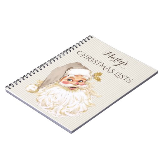 贈答用図書をするヴィンテージビクトリアンなサンタクロース ノートブック (左側)