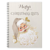 贈答用図書をするヴィンテージビクトリアンなサンタクロース ノートブック (正面)