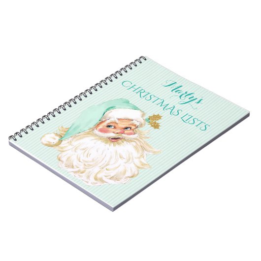 贈答用図書をするヴィンテージビクトリアンなサンタクロース ノートブック (左側)