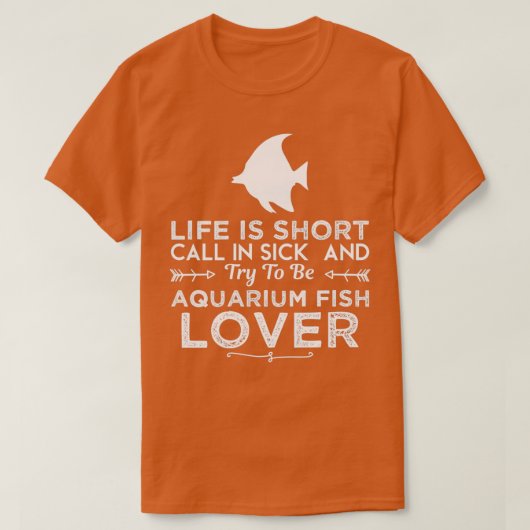 贈答用水族館魚おもしろい恋人デザイン Tシャツ (デザイン正面)