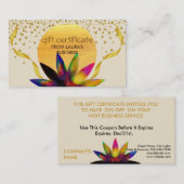 贈答証明書Lotus Flower Yoga Health 名刺 (正面/裏面)