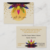 贈答証水彩蓮花ヨガ 名刺 (正面/裏面)