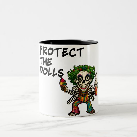 贈素晴らしり物おもしろい、ヴィンテージ恐怖 ツートーンマグカップ (中央)