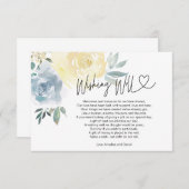 贈結婚り物に関する祈りの好意フローラ エンクロージャーカード (正面/裏面)