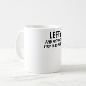 贈離れり物|レフティ·ハン離れダー·ハン離れド コーヒーマグカップ (正面左)