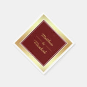 贋金箔 赤 ウェディング ペーパー スタンダードカクテルナプキン (角)