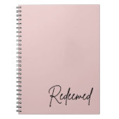 贖われたミニマル赤面キリスト教信仰 ノートブック (正面)