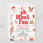 赤ああ何のおもしろいクリスマス1日の誕生日 招待状 (正面)