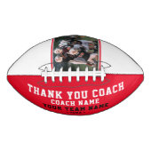 赤ありがとうコーチのチーム名とチームフォト アメリカンフットボール (正面)