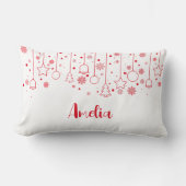 赤いсボールスターベルの装飾名 ランバークッション (正面)