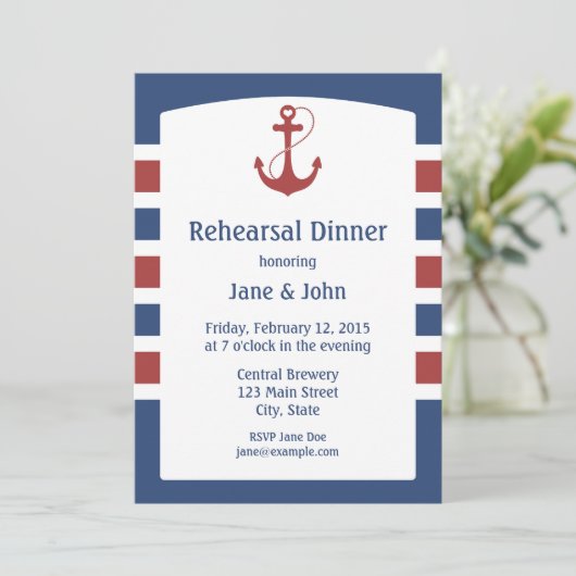 赤いいかりの航海のなリハーサルの夕食の招待状 招待状 (スタンド正面)