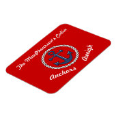 赤いいかり重いステートルームドアマーカー マグネット (左側)