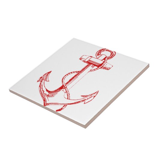 赤いいかり タイル (側面)