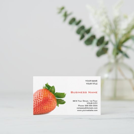 赤いいちごの八百屋の名刺 名刺 (スタンド正面)