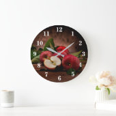 赤いおいしいリンゴ  ラージ壁時計 (ホーム)