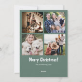 赤いおばけセーター クリスマスの楽しいパターン シーズンカード (裏面)