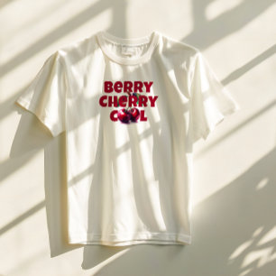 赤いおもしろいさくらんぼvibeスローガン母の日 tシャツ