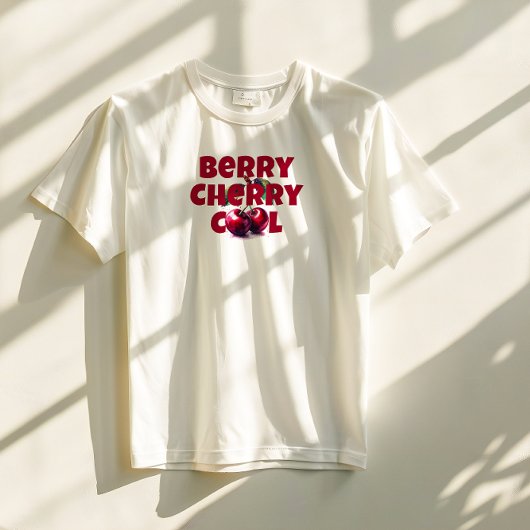 赤いおもしろいさくらんぼvibeスローガン母の日 tシャツ