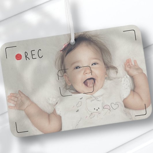 赤いおもしろいドットの写カスタム真 カーエアーフレッシュナー