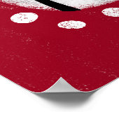 赤いおもしろいポスターウォールアートの豚 ポスター (角)