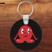 赤いおもしろいモンスターキーチェーン キーホルダー (正面)