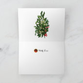 赤いおもしろい小人と氷柱の付いたクリスマスデコール シーズンカード (内部)