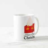 赤いおもしろい箱のクリスマスギフトかわいい漫画ダック コーヒーマグカップ (正面右)