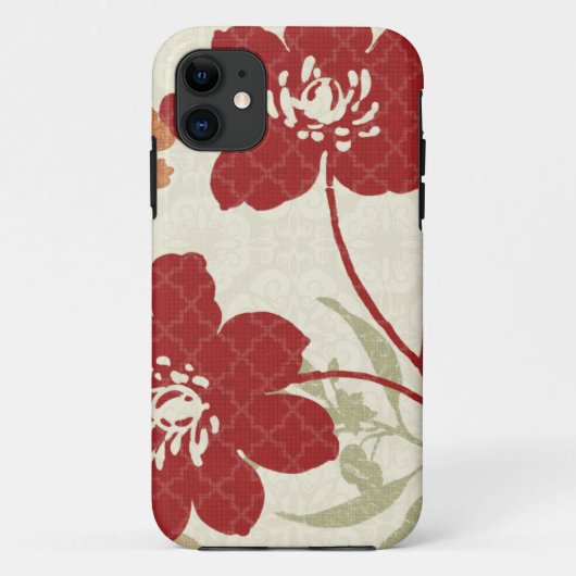 赤いおよびオレンジの花の影 Case-Mate iPhoneケース (裏面)