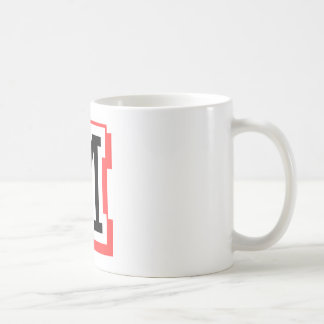 赤いおよびドイツ体M コーヒーマグカップ