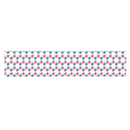 赤いおよびブルースター/7月第4愛国心が強い| ショートテーブルランナー (横)