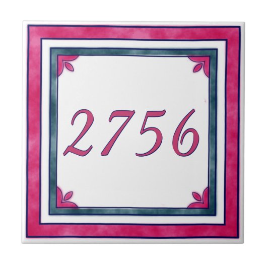 赤いおよび温室数 タイル (正面)