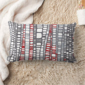 赤いおよび灰色の層 ランバークッション (ブランケット)