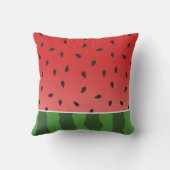 赤いおよび緑のスイカの装飾用クッション クッション (裏面)