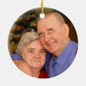 赤いおよび緑のヤドリギ新しいNonna新しいNonno セラミックオーナメント (裏面)