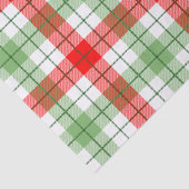 赤いおよび緑の格子縞のティッシュペーパー 薄葉紙 (詳細)