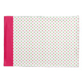 赤いおよび緑の水玉模様のクリスマスの枕箱 枕カバー (裏面)