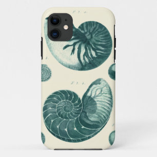 赤いおよび緑の貝殻の芸術 iPhone 11 ケース