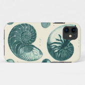 赤いおよび緑の貝殻の芸術 Case-Mate iPhoneケース (裏面(横))