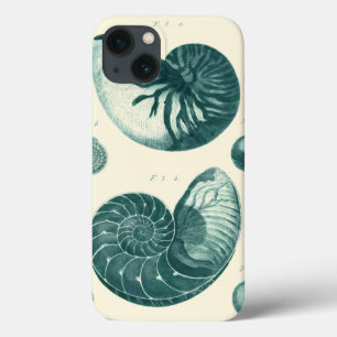 赤いおよび緑の貝殻の芸術 iPhone 13ケース